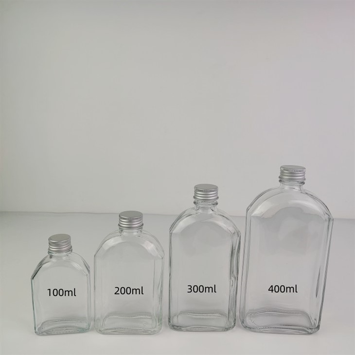 High Clear Glass Hip Flssk Bottle