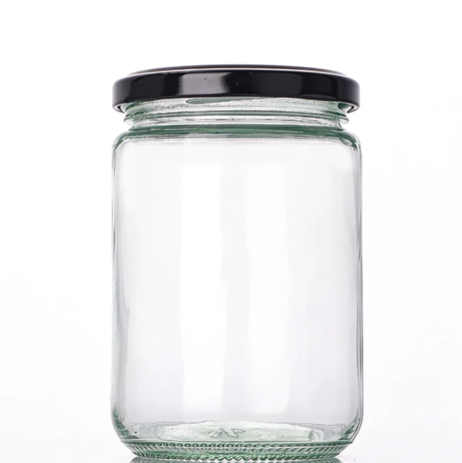 350ml Round Clear Glass Storage Jar