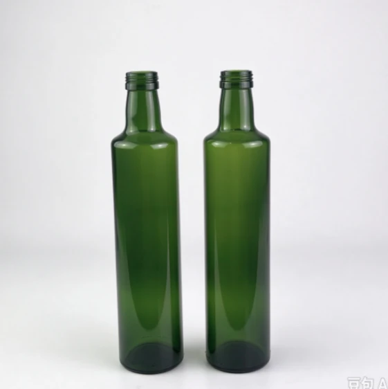 500ml Dark Green Empty Glass Bottles For Olive Oil & Edible Oil Packaging