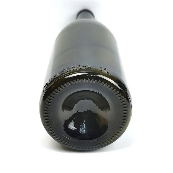 750ml Burgundy Wine Bottle in Antique Green Glass factory