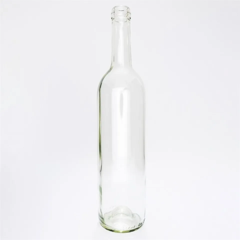 750ml Cork Top Glass Bordeaux Bottle factory