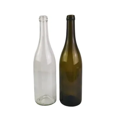 750ml Burgundy Wine Bottle in Antique Green Glass
