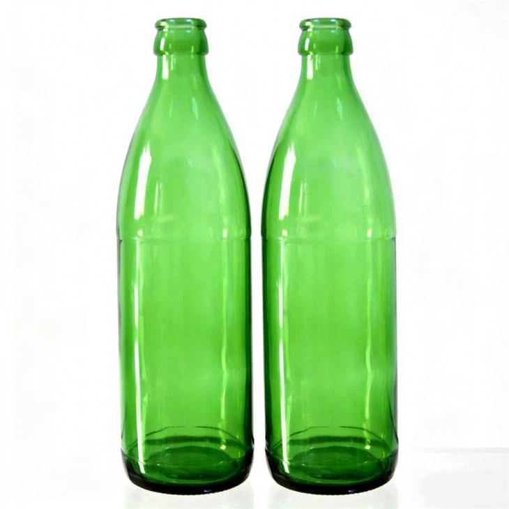 Wholesale 500ml Green Glass Beer Bottle With Crown Cap
